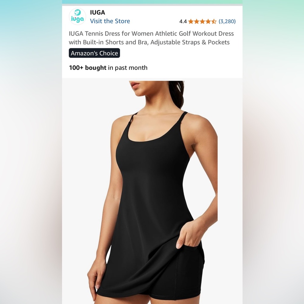 Black Athletic Dress from Amazon